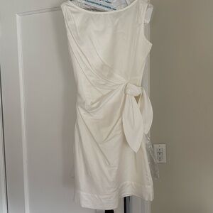 Diane von Furstenberg white side tie dress